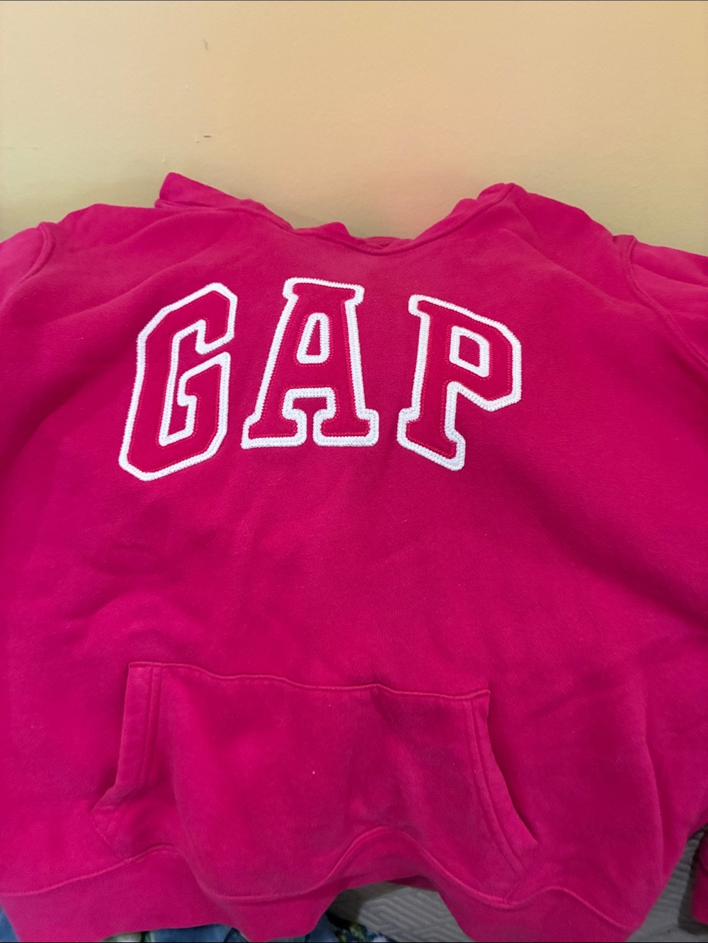 GAP Kids Hot Pink Pullover Hoodie with White Logo